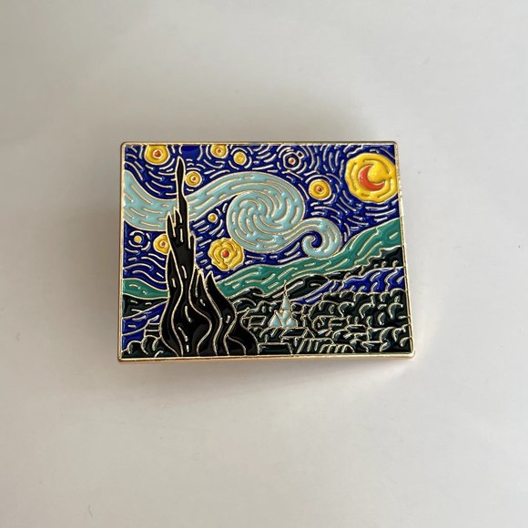 *50% OFF! Starry Night pin Vincent van Gogh art flair painting pins pinback - Picture 3 of 3